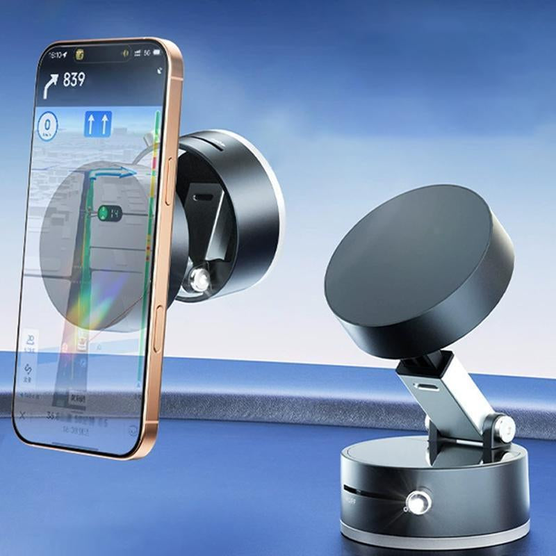 Experience Ultimate Convenience with the Adjustable Magnetic Phone Holder Stand - Foldable and Strong Suction Cup for Cars!